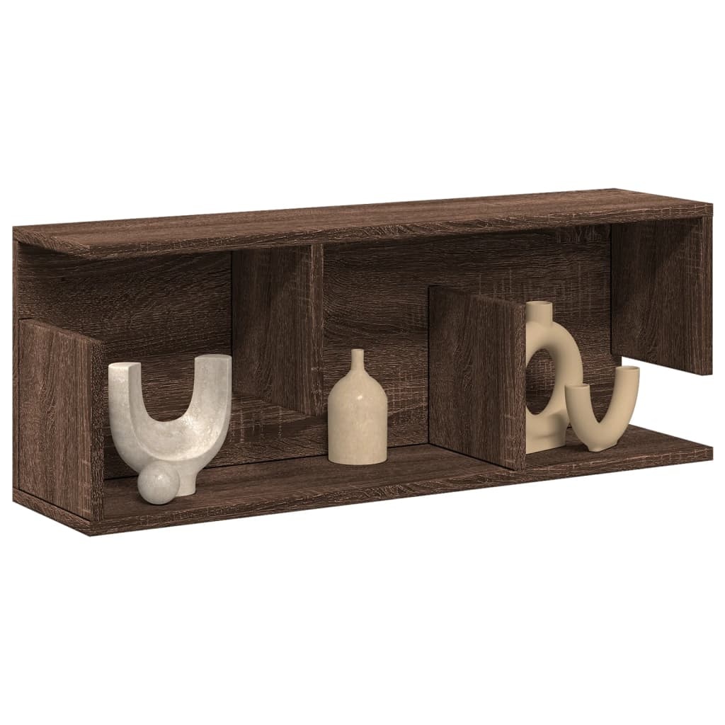 VidaXL Wandkast 80x20x30 cm bewerkt hout bruin eikenkleur