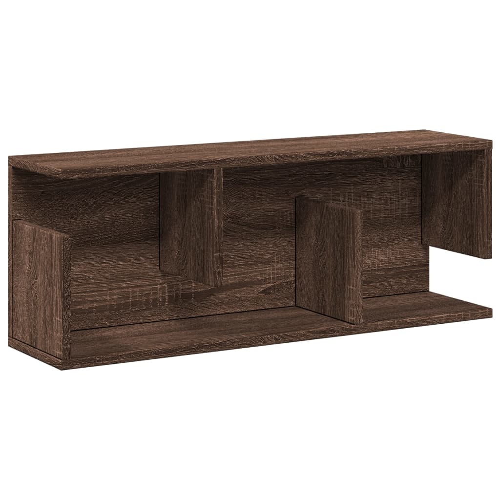 VidaXL Wandkast 80x20x30 cm bewerkt hout bruin eikenkleur