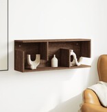 VidaXL Wandkast 80x20x30 cm bewerkt hout bruin eikenkleur