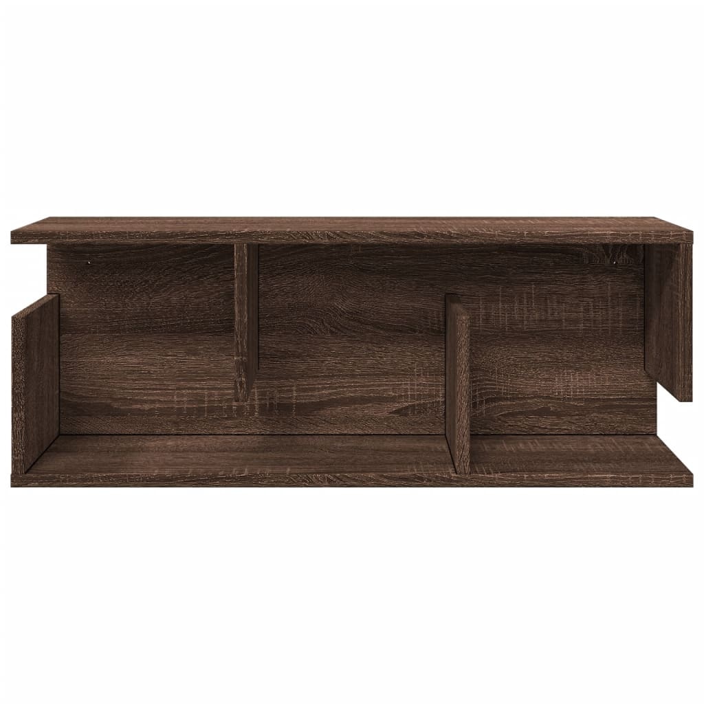 VidaXL Wandkast 80x20x30 cm bewerkt hout bruin eikenkleur
