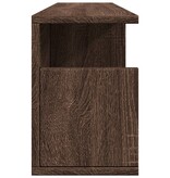 VidaXL Wandkast 80x20x30 cm bewerkt hout bruin eikenkleur