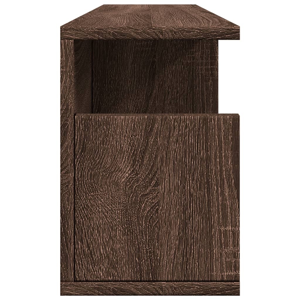 VidaXL Wandkast 80x20x30 cm bewerkt hout bruin eikenkleur