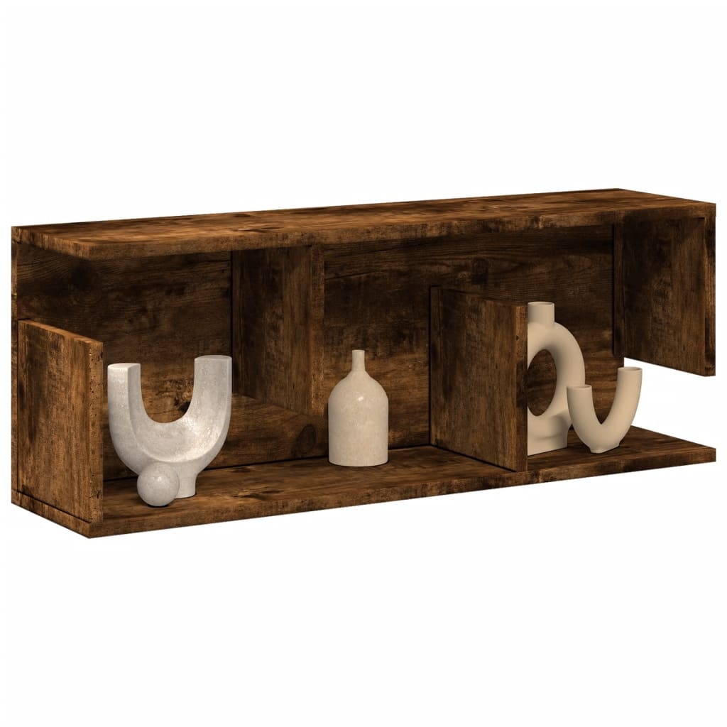 VidaXL Wandkast 80x20x30 cm bewerkt hout gerookt eikenkleurig