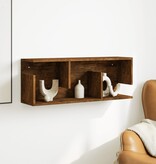 VidaXL Wandkast 80x20x30 cm bewerkt hout gerookt eikenkleurig