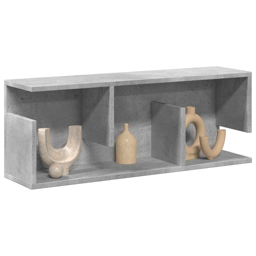 VidaXL Wandkast 80x20x30 cm bewerkt hout betongrijs