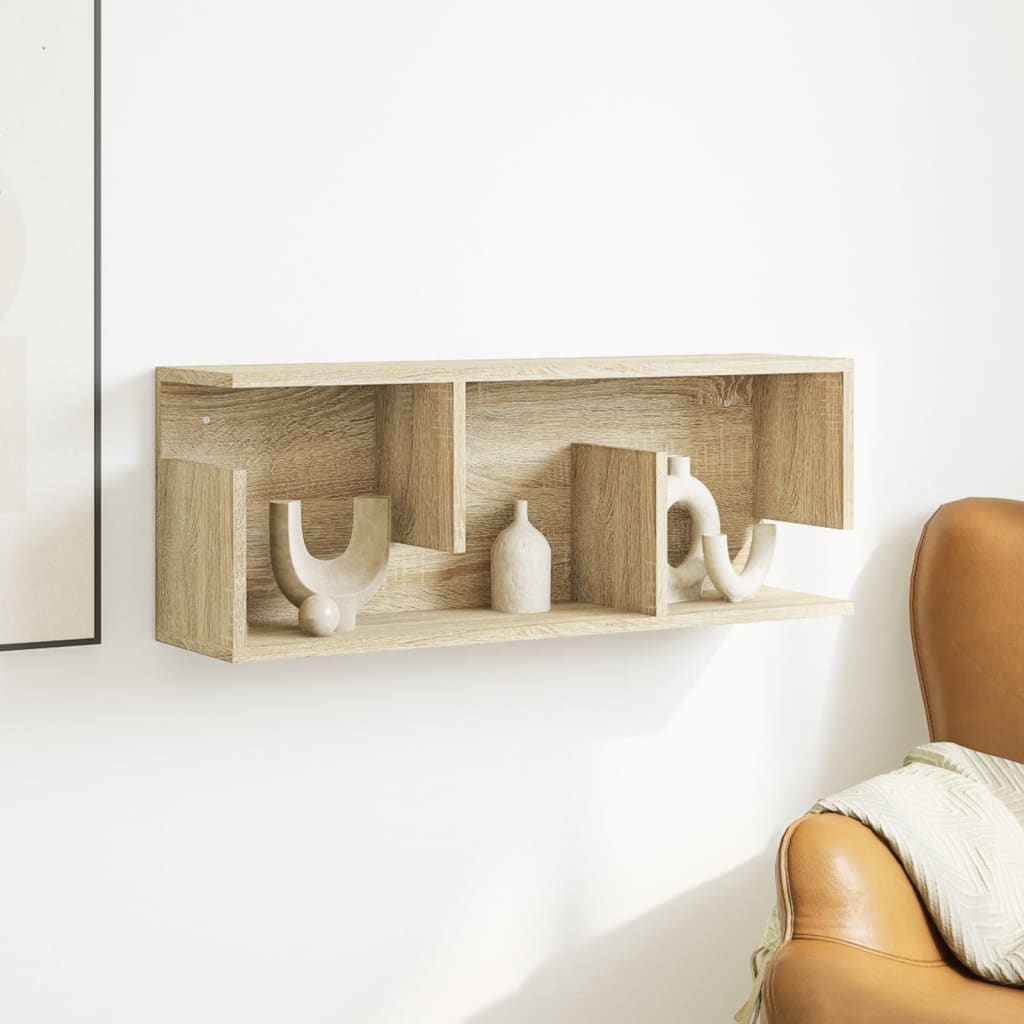 VidaXL Wandkast 80x20x30 cm bewerkt hout sonoma eikenkleurig