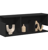 VidaXL Wandkast 80x20x30 cm bewerkt hout zwart