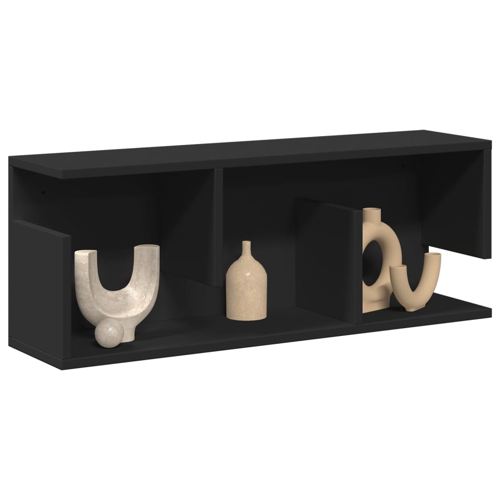 VidaXL Wandkast 80x20x30 cm bewerkt hout zwart