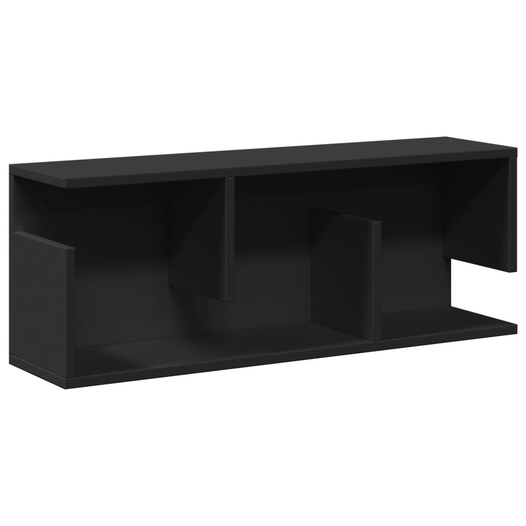 VidaXL Wandkast 80x20x30 cm bewerkt hout zwart