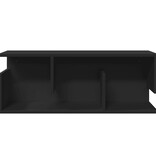 VidaXL Wandkast 80x20x30 cm bewerkt hout zwart