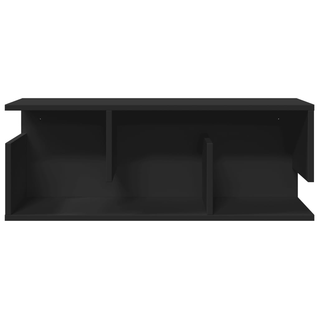 VidaXL Wandkast 80x20x30 cm bewerkt hout zwart