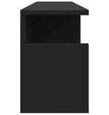VidaXL Wandkast 80x20x30 cm bewerkt hout zwart