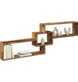 VidaXL Wandkast 158x18x53 cm bewerkt hout oud houtkleurig