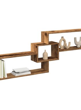 VidaXL Wandkast 158x18x53 cm bewerkt hout oud houtkleurig