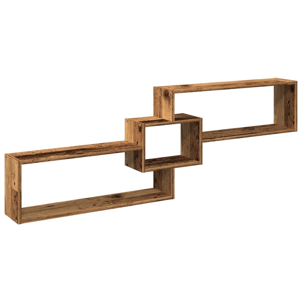 VidaXL Wandkast 158x18x53 cm bewerkt hout oud houtkleurig