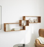 VidaXL Wandkast 158x18x53 cm bewerkt hout oud houtkleurig