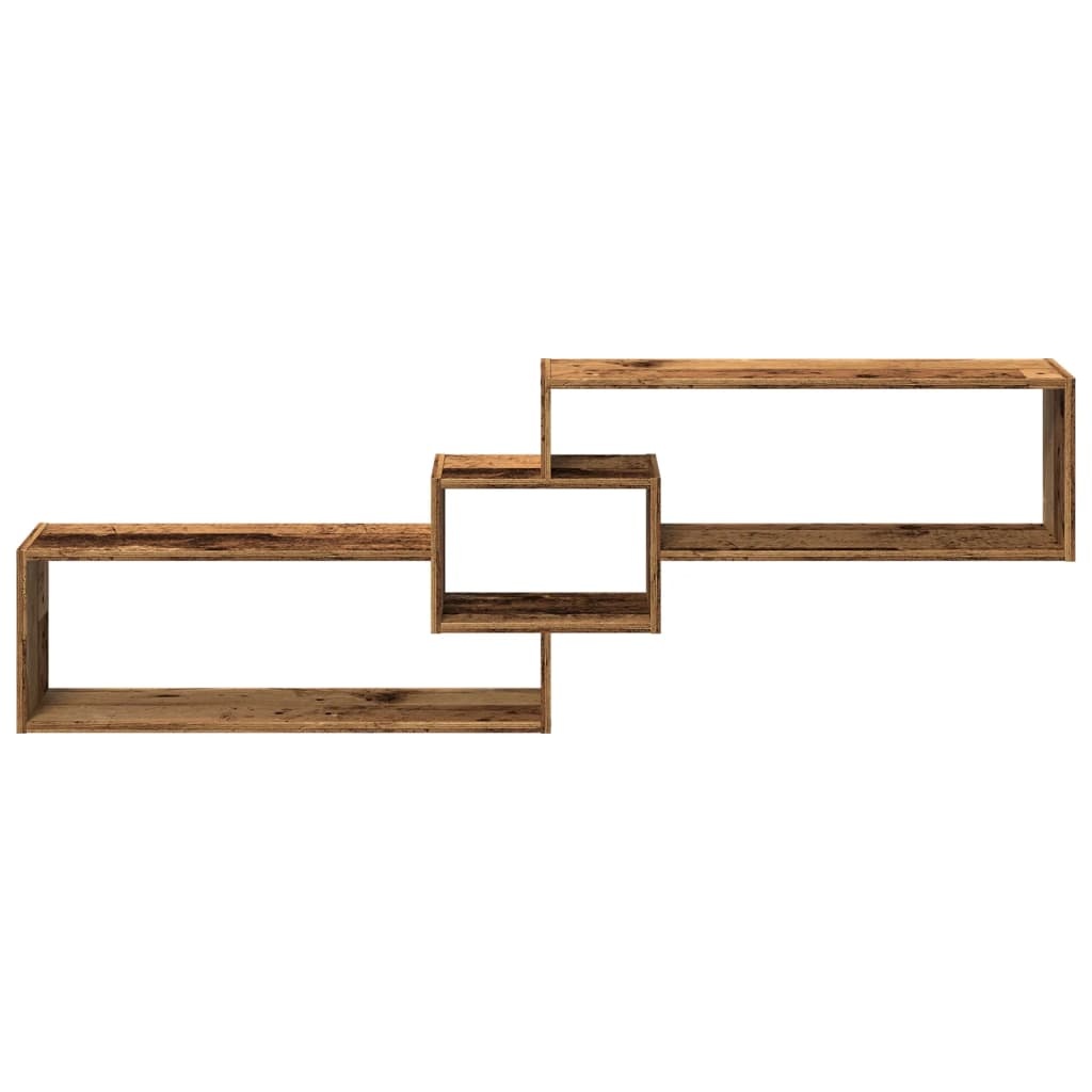 VidaXL Wandkast 158x18x53 cm bewerkt hout oud houtkleurig