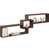 VidaXL Wandkast 158x18x53 cm bewerkt hout bruin eikenkleur