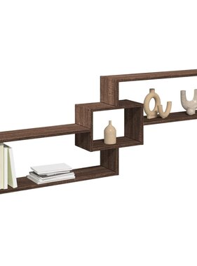 VidaXL Wandkast 158x18x53 cm bewerkt hout bruin eikenkleur