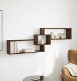 VidaXL Wandkast 158x18x53 cm bewerkt hout bruin eikenkleur