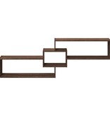 VidaXL Wandkast 158x18x53 cm bewerkt hout bruin eikenkleur