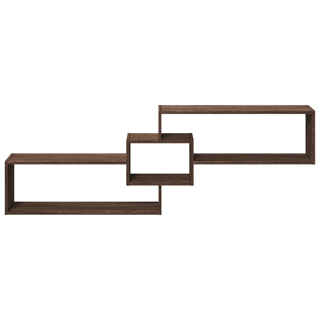 VidaXL Wandkast 158x18x53 cm bewerkt hout bruin eikenkleur
