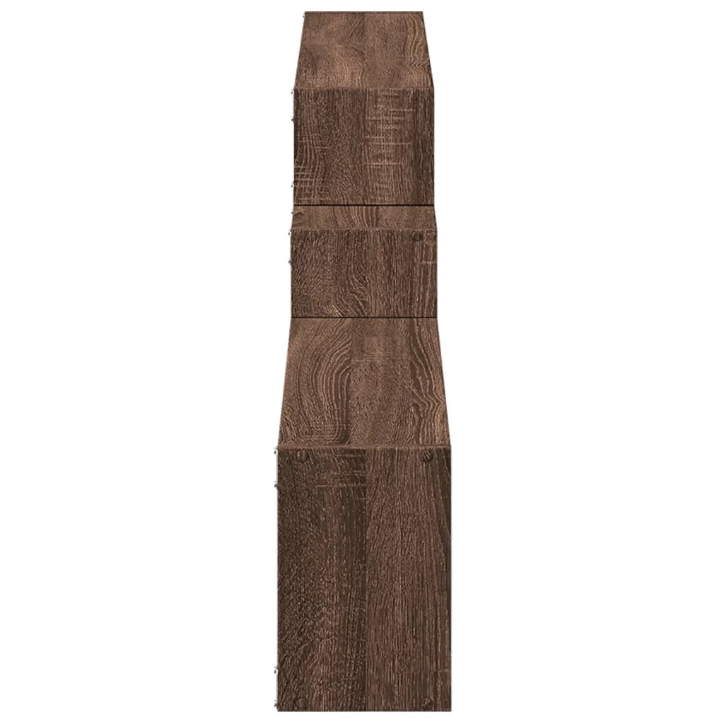 VidaXL Wandkast 158x18x53 cm bewerkt hout bruin eikenkleur
