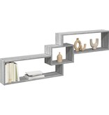 VidaXL Wandkast 158x18x53 cm bewerkt hout grijs sonoma eikenkleurig