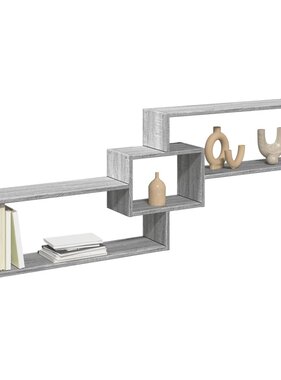 VidaXL Wandkast 158x18x53 cm bewerkt hout grijs sonoma eikenkleurig