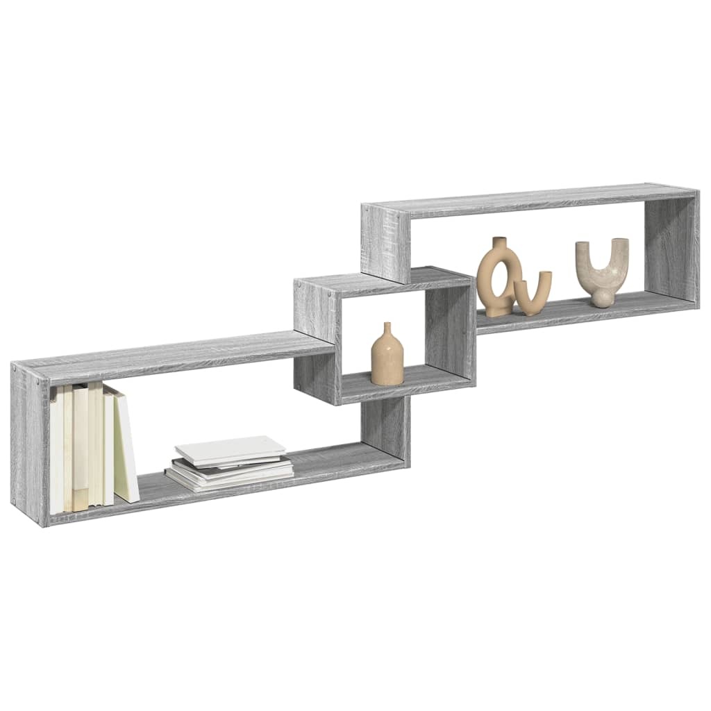 VidaXL Wandkast 158x18x53 cm bewerkt hout grijs sonoma eikenkleurig
