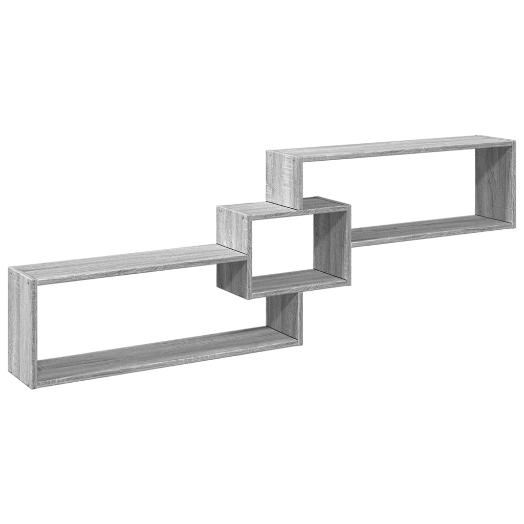 VidaXL Wandkast 158x18x53 cm bewerkt hout grijs sonoma eikenkleurig