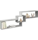 VidaXL Wandkast 158x18x53 cm bewerkt hout betongrijs
