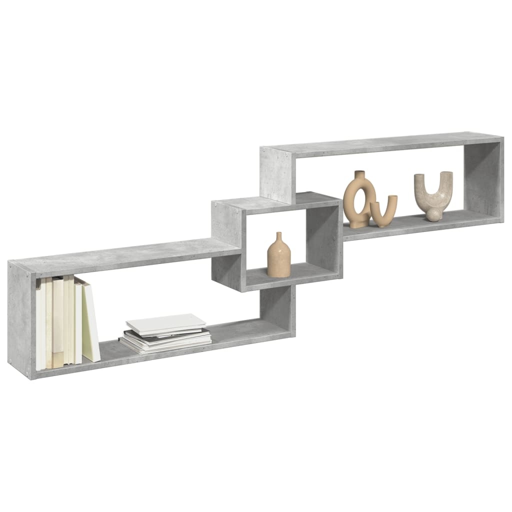 VidaXL Wandkast 158x18x53 cm bewerkt hout betongrijs