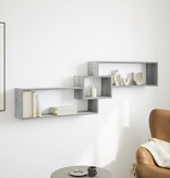VidaXL Wandkast 158x18x53 cm bewerkt hout betongrijs