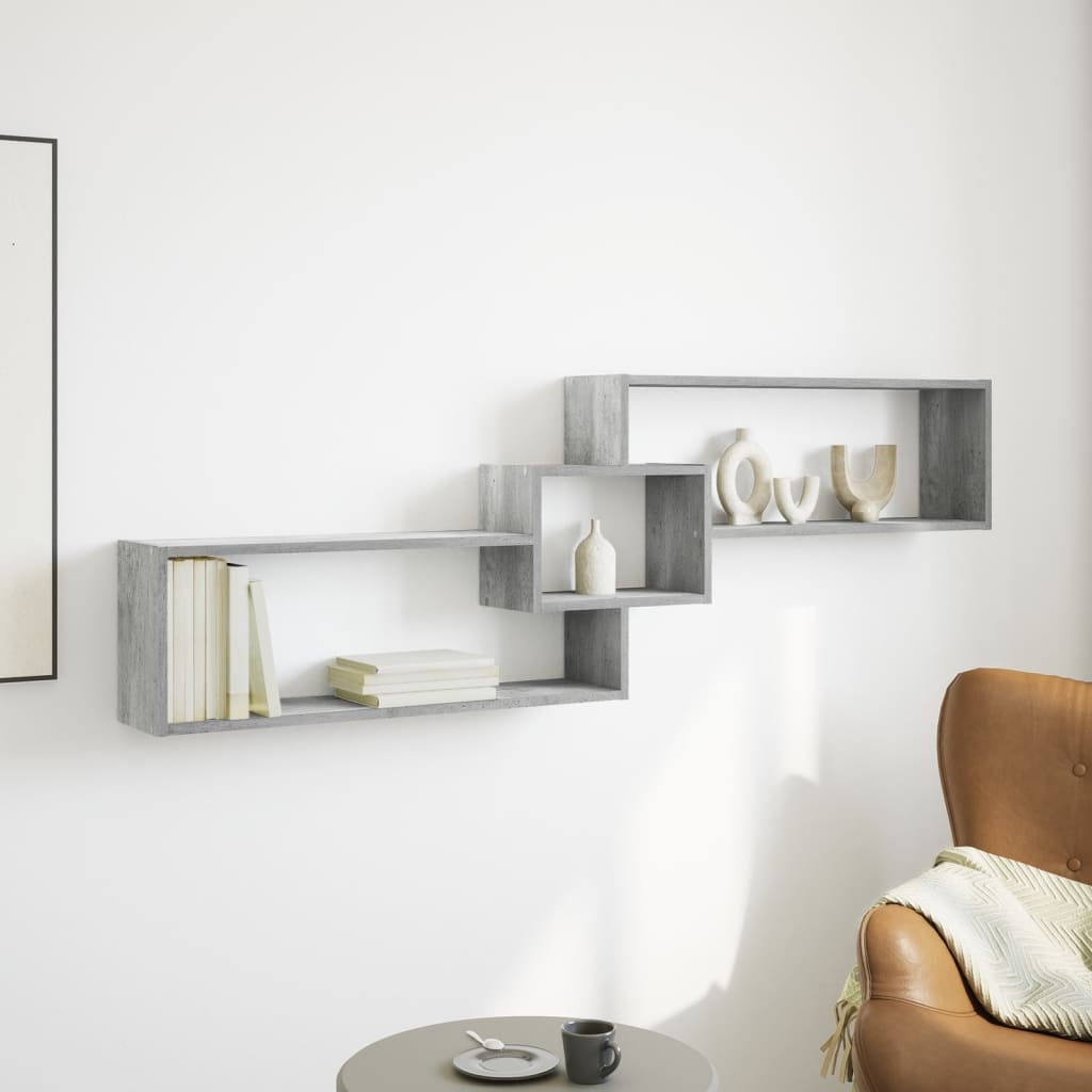 VidaXL Wandkast 158x18x53 cm bewerkt hout betongrijs