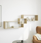 VidaXL Wandkast 158x18x53 cm bewerkt hout sonoma eikenkleurig
