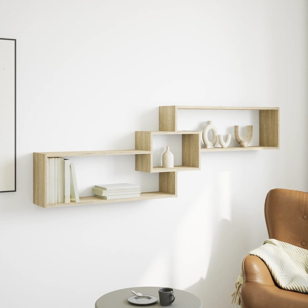 VidaXL Wandkast 158x18x53 cm bewerkt hout sonoma eikenkleurig