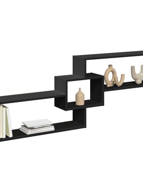 VidaXL Wandkast 158x18x53 cm bewerkt hout zwart