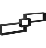VidaXL Wandkast 158x18x53 cm bewerkt hout zwart