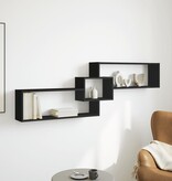 VidaXL Wandkast 158x18x53 cm bewerkt hout zwart