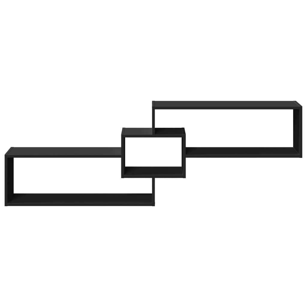 VidaXL Wandkast 158x18x53 cm bewerkt hout zwart