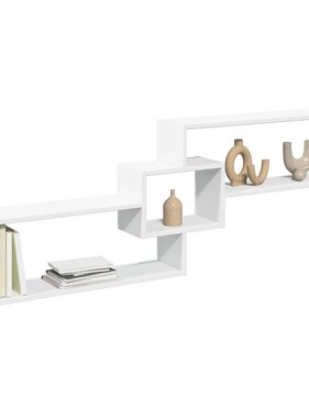 VidaXL Wandkast 158x18x53 cm bewerkt hout wit