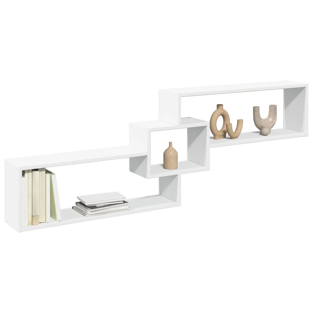 VidaXL Wandkast 158x18x53 cm bewerkt hout wit