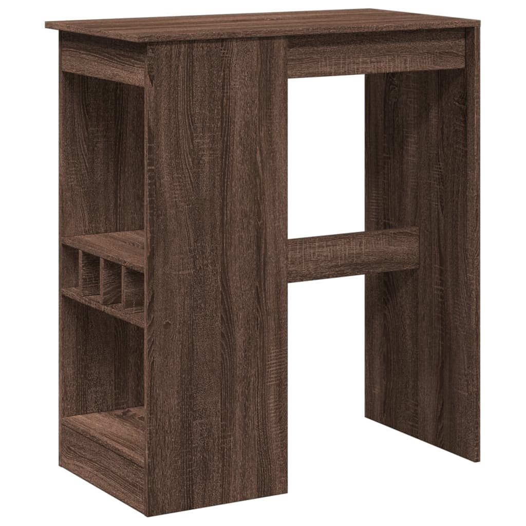 VidaXL Bartafel met rekken 90x47,5x103,5 cm bewerkt hout bruin eiken