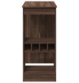 VidaXL Bartafel met rekken 90x47,5x103,5 cm bewerkt hout bruin eiken
