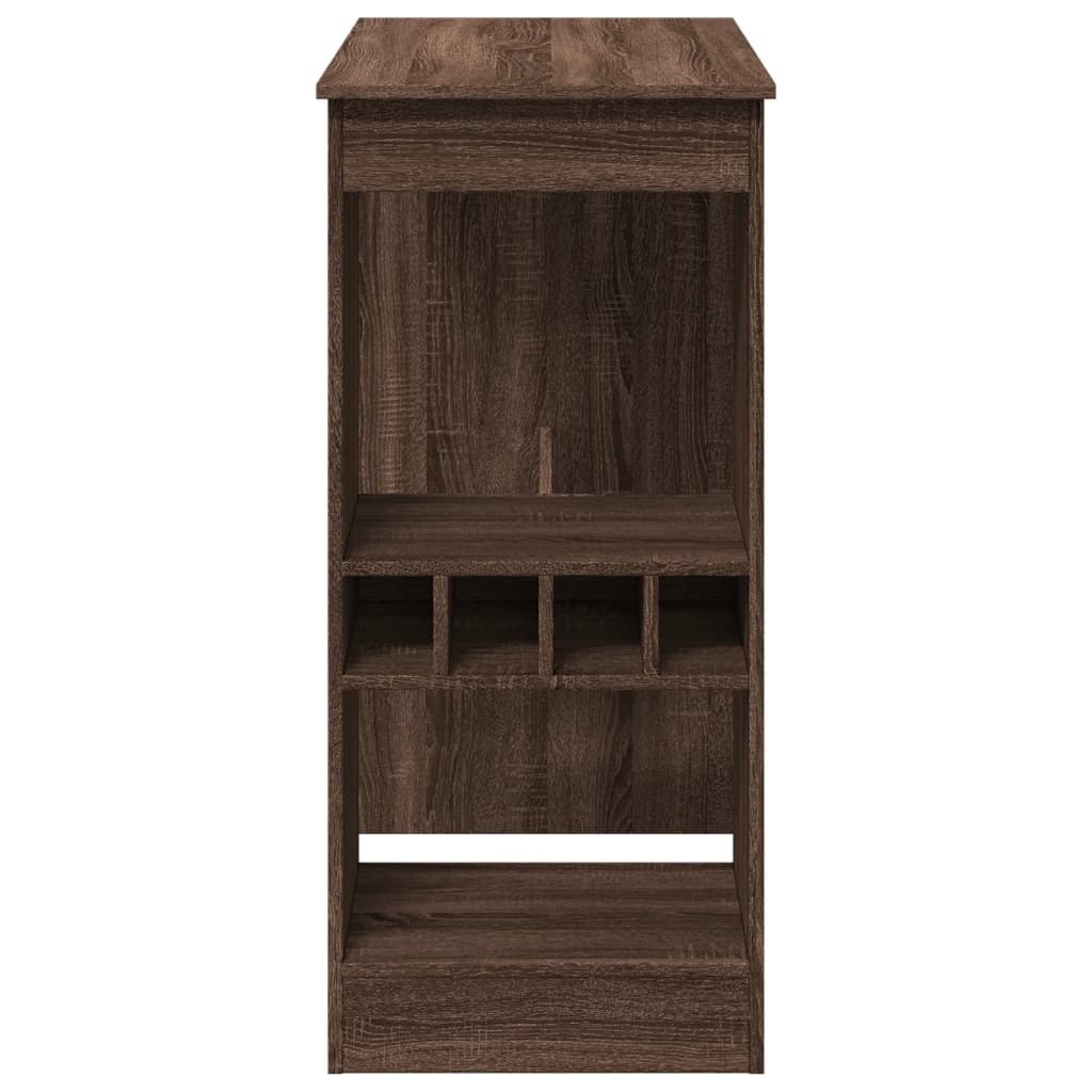 VidaXL Bartafel met rekken 90x47,5x103,5 cm bewerkt hout bruin eiken