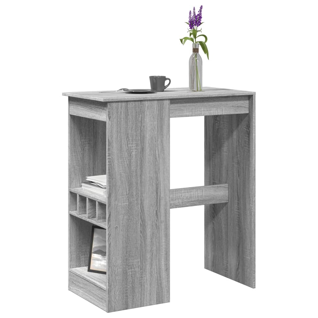 VidaXL Bartafel met rekken 90x47,5x103,5 cm bewerkt hout grijs sonoma