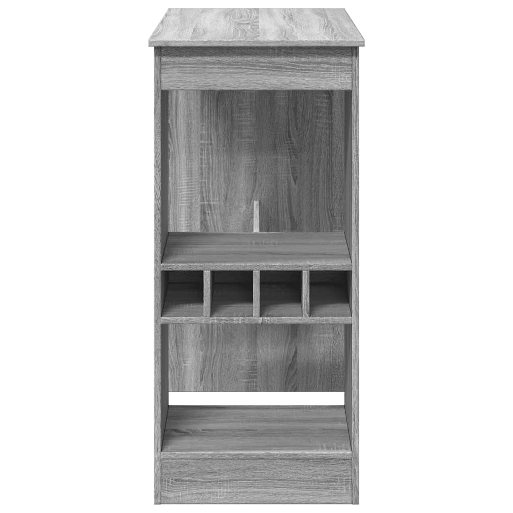 VidaXL Bartafel met rekken 90x47,5x103,5 cm bewerkt hout grijs sonoma