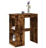 VidaXL Bartafel met rekken 90x47,5x103,5 cm bewerkt hout gerookt eiken