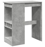 VidaXL Bartafel met rekken 90x47,5x103,5 cm bewerkt hout betongrijs